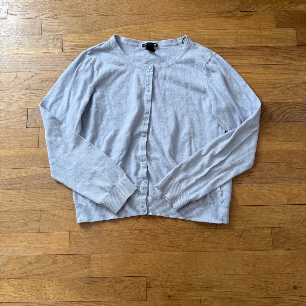 H&M Light Blue Cardigan Size L
